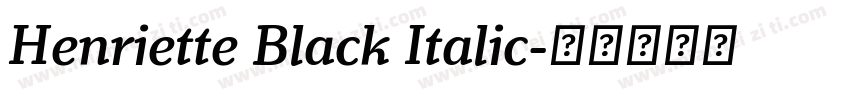 Henriette Black Italic字体转换